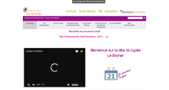 Desktop Screenshot of lycee-le-rocher.com